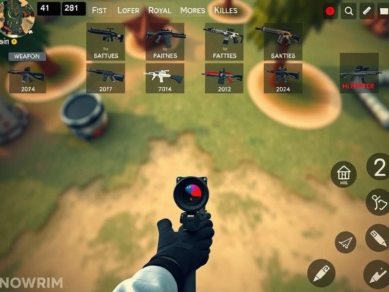 Rifle Royal Cup gameplay screenshot showing battle royale action